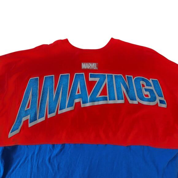 DISNEY MARVEL SPIDERMAN MENS SPIRIT JERSEY LONG SLEEVE SHIRT SUPER HERO SZ LG - Picture 5 of 8